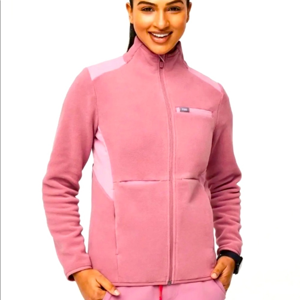 Figs Pink Chalk On Shift Jacket Size Medium BNWT